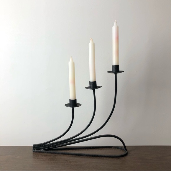 Vintage Other - Vintage Candelabra Black Iron